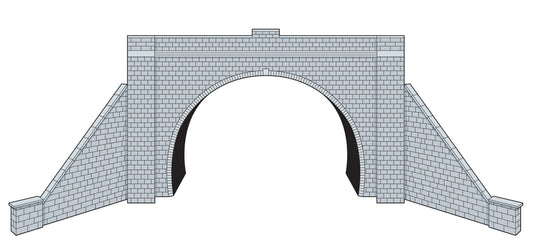 LK12174 Lineside TT:120 Lineside Tunnel Portals with Wing Walls, Stone, Double Track
