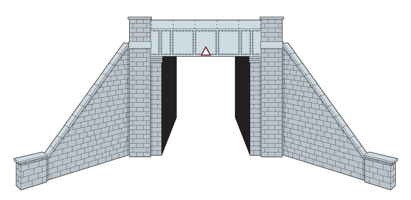 LK12165 Lineside Kit TT:120 Bridge, Steel Plate, Stone Abutments, Single Track