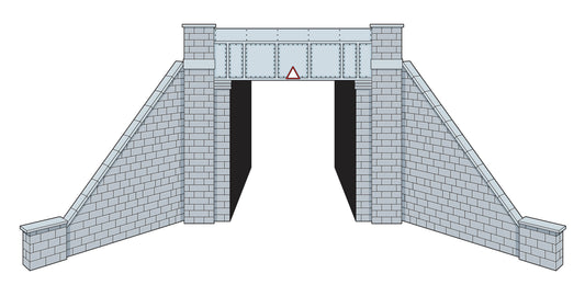 LK12165 Lineside Kit TT:120 Bridge, Steel Plate, Stone Abutments, Single Track