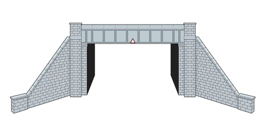 LK12167 Lineside Kit TT:120 Bridge, Steel Plate, Stone Abutments, Double Track