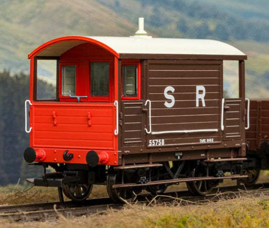 994004 LBSC 4 Wheel Brake Van - SR (Pre-36) No.55758