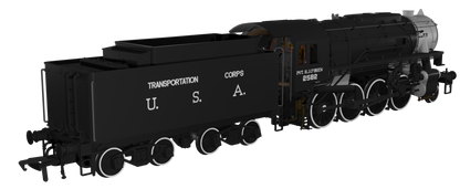 USATC S160 2-8-0 'Pvt. H.J. O’Brien' Black with Transportation Corps U.S.A. on Tender No.2582 Steam Locomotive - DCC Sound