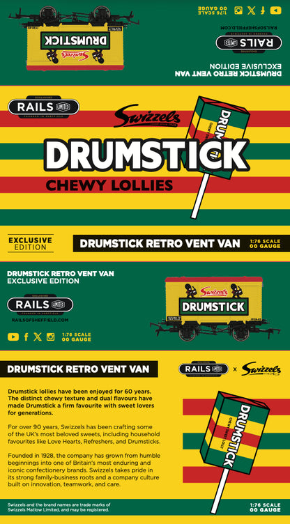 4F-SWIZZELS-002 Swizzels Sweets "Drumstick" - Retro yellow Vent Van