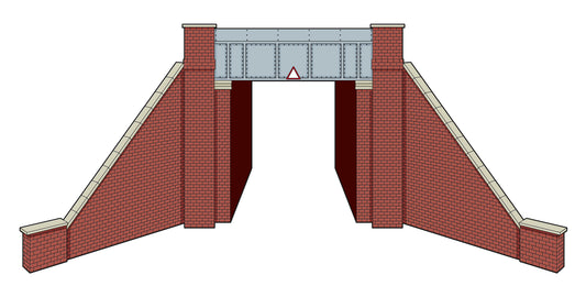 LK12164 L/S KIt TT:120 Bridge, Steel Plate, Brick Abutments, Single Track