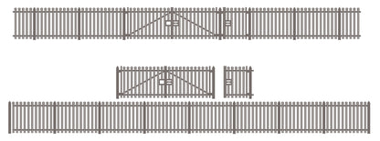 Modern Palisade Fencing with Gates