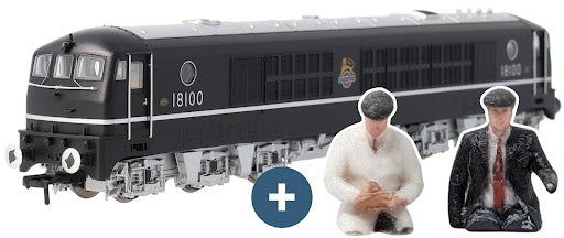 BR Gas Turbine 18100 Class BR Black with Silver Trim (As Built 1951) Locomotive with Full Colour Crew