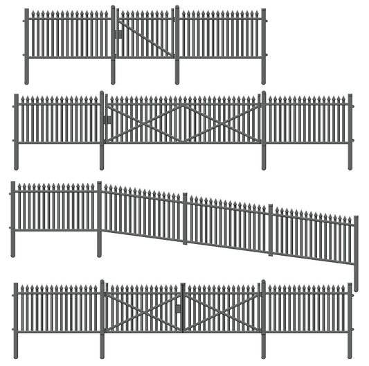 LK12117 Lineside TT:120 GWR Spear Fencing, Gates & Ramps Single Short