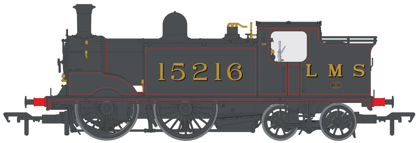 50-174Z Class 439 Caledonian 0-4-4T 15216 LMS Lined Black Steam Locomotive