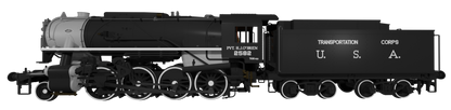 USATC S160 2-8-0 'Pvt. H.J. O’Brien' Black with Transportation Corps U.S.A. on Tender No.2582 Steam Locomotive