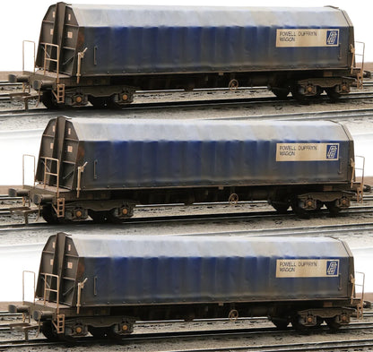 Set of 3 PXA Steel Coil Carrier PD Blue As Built 1988 No.3024/3037/3048 - Weathered