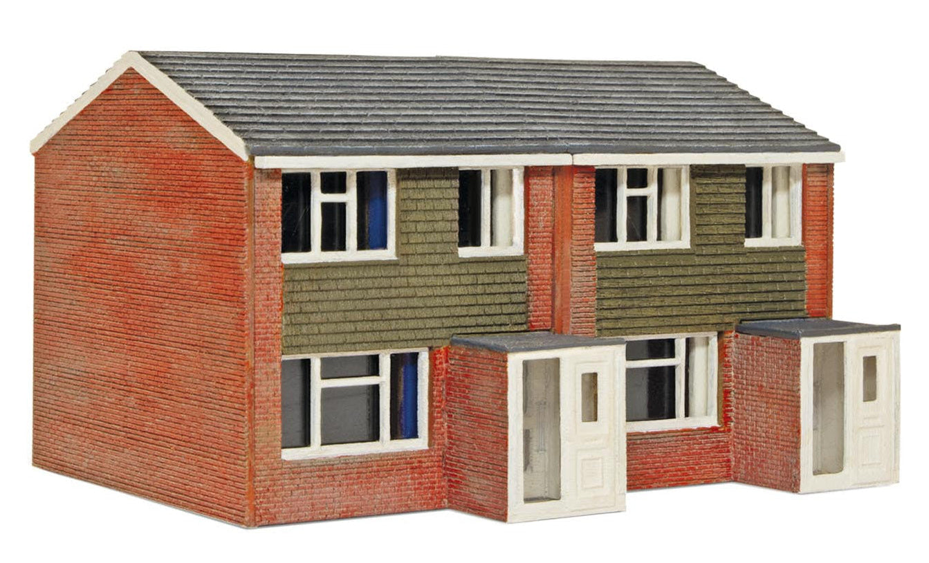 1960s House Semi-Detatched House Complete Laser Cut Wooden Kit
