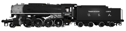 USATC S160 2-8-0 'Pvt. H.J. O’Brien' Black with Transportation Corps U.S.A. on Tender No.2582 Steam Locomotive - DCC Sound