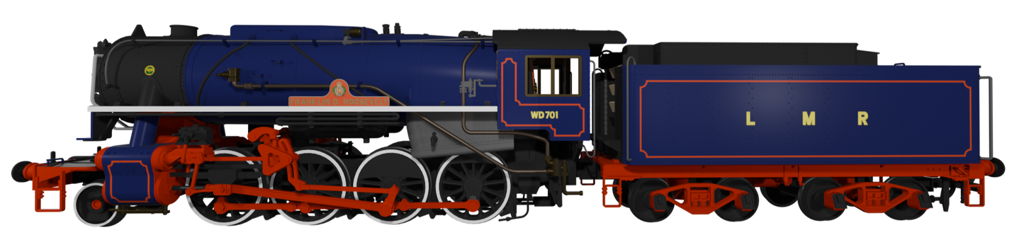 USATC S160 2-8-0 'Franklin D. Roosevelt' Longmoor Military Railway Blue No.WD701 Steam Locomotive