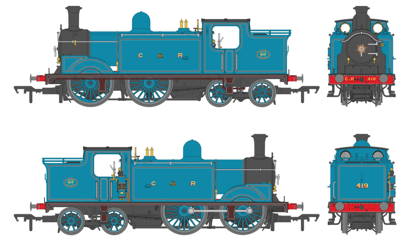50-171Z Class 439 Caledonian 0-4-4T 419 CR Lined Light Blue (As Preserved) Steam Locomotive