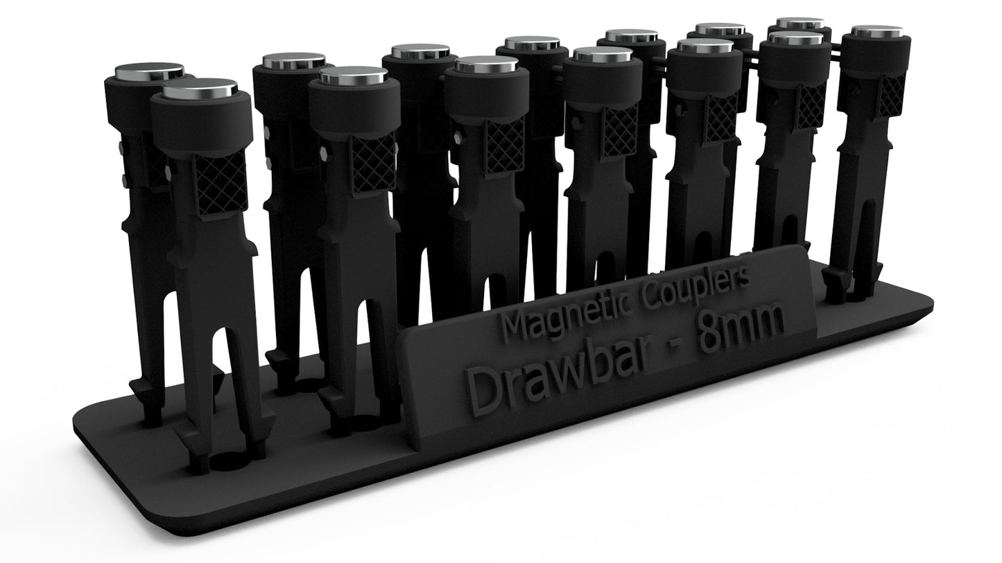 RRM181 OO Gauge Magnetic Couplings - 8mm Drawbar (14 Pack)