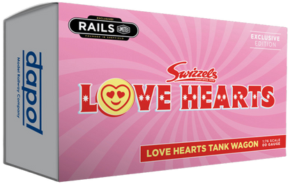 4F-SWIZZELS-004 Swizzels Sweets "Love Hearts" - Grey 6-Wheel Tank Wagon