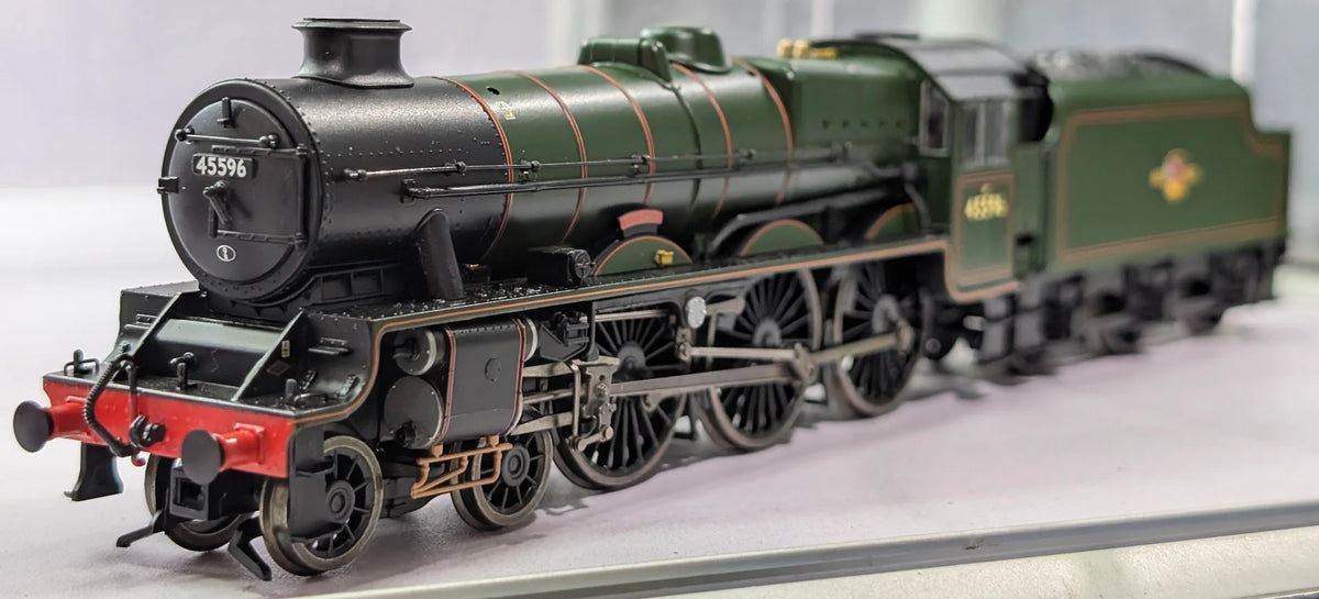 35-977ASF LMS Jubilee with Double Chimney & Welded Stanier Tender 45596 'Bahamas' BR Lined Green (Late Crest) (PRESERVED) Steam Locomotive - DCC Sound