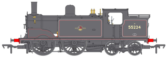 50-176Z Class 439 Caledonian 0-4-4T 55224 BR Lined Black Late Crest Steam Locomotive