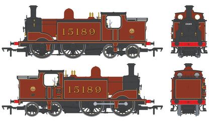50-173ZSF Class 439 Caledonian 0-4-4T 15189 LMS Lined Crimson (As Preserved) Steam Locomotive - DCC Sound