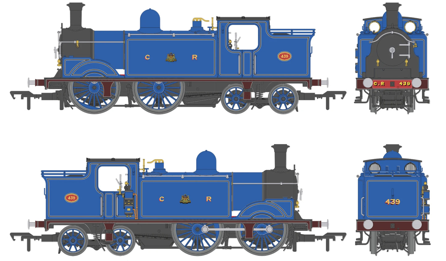 50-170Z Class 439 Caledonian 0-4-4T 439 CR Lined Light Blue Steam Locomotive
