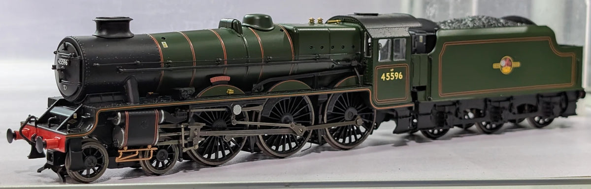 35-977ASF LMS Jubilee with Double Chimney & Welded Stanier Tender 45596 'Bahamas' BR Lined Green (Late Crest) (PRESERVED) Steam Locomotive - DCC Sound