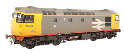 Class 26 Railfreight Red Stripe 26025 (tatty with Eastfield Terrier) Diesel Locomotive