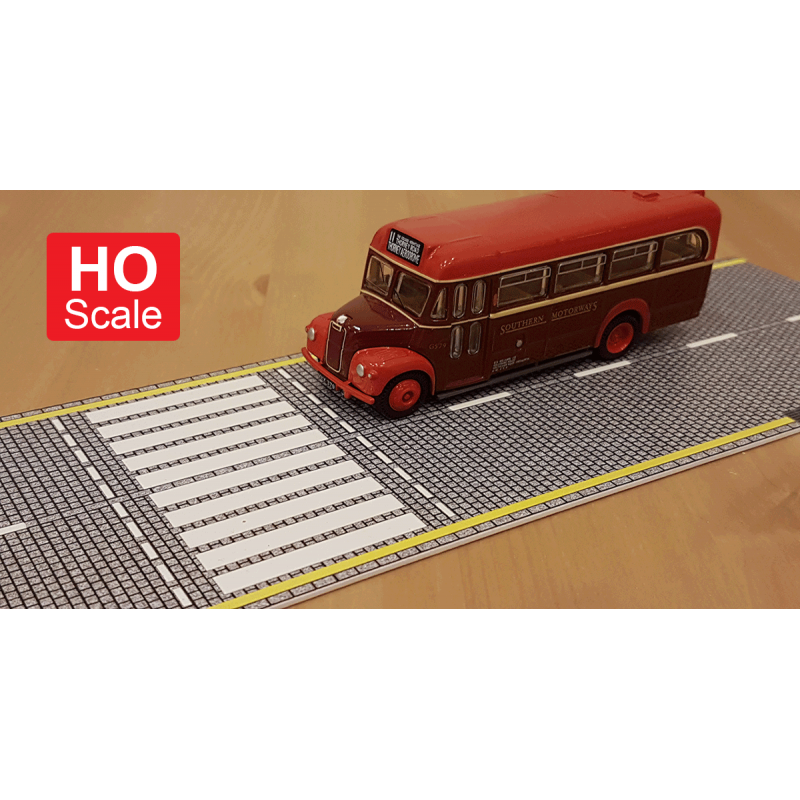 HO Scale UV Printed 3D PVC Road Set (Cobblestone)