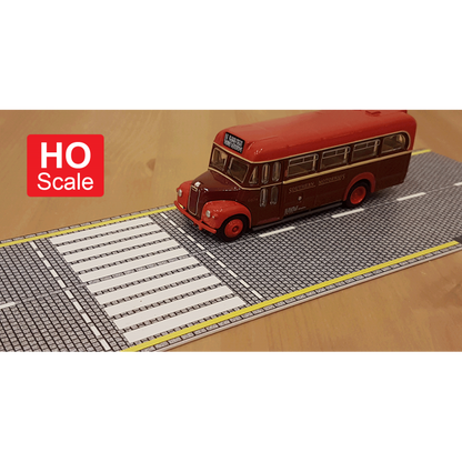 HO Scale UV Printed 3D PVC Road Set (Cobblestone)