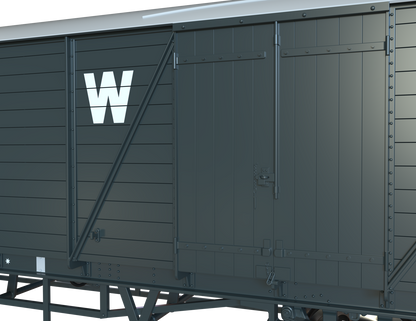 C3066 GWR Blue/Grey White Roof 'Fishguard' Pres. Mink G Van 112843