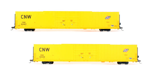Pre-Owned Pullman Standard 86' Hi-Cube Box Car 4 Door Chicago & Northwestern (New) - 2 Pack