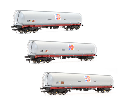 Pre-Owned 102T TEA Bogie Tank Wagon TOTAL (Grey) Triple Pack
