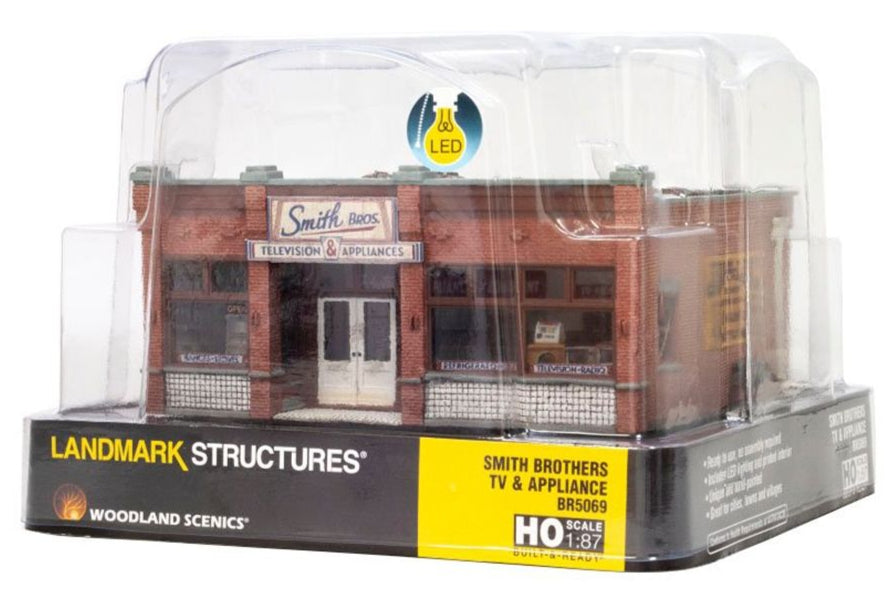 WBR5069 Woodland Scenics - HO Scale Buildings - Smith Brothers TV & Appliance