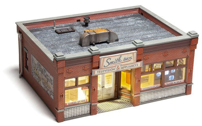 WBR5069 Woodland Scenics - HO Scale Buildings - Smith Brothers TV & Appliance