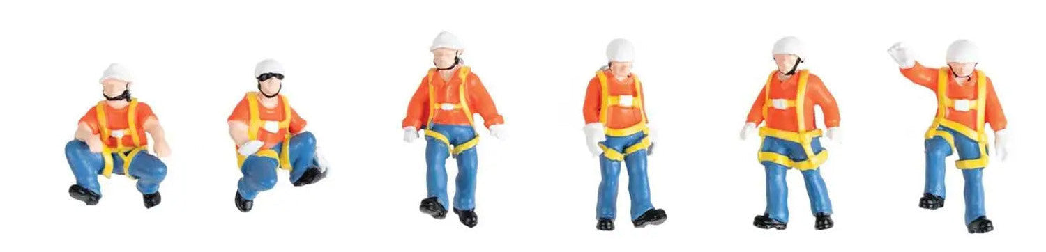 Walthers 949-6201 Transload Facility Trackside Workers (6) – Rails