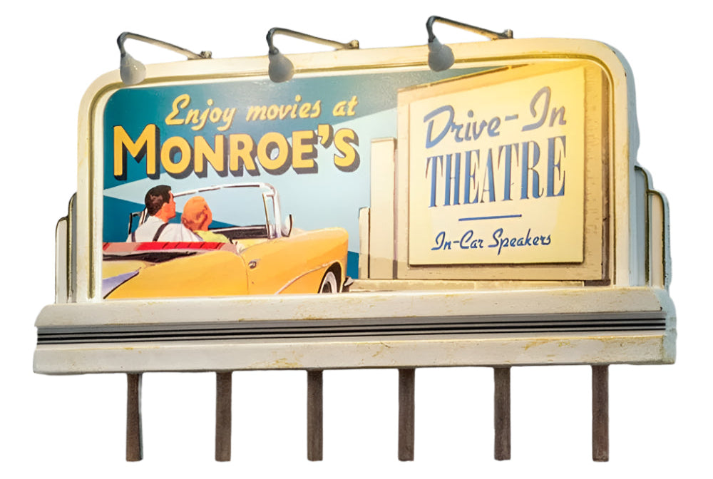 WJP5794 HO Monroe's Drive-In with LED Lights