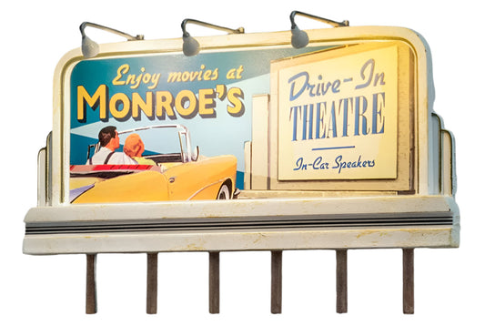 HO Monroe's Drive-In with LED Lights