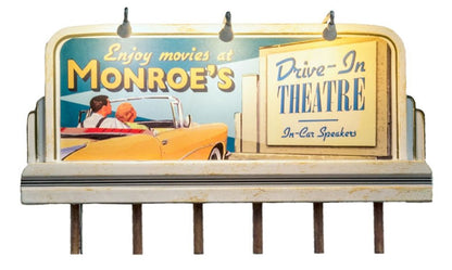 WJP5794 HO Monroe's Drive-In with LED Lights