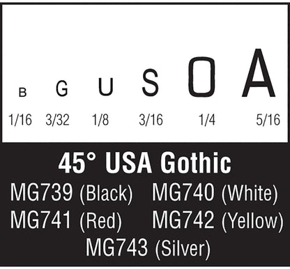 45° USA Gothic White