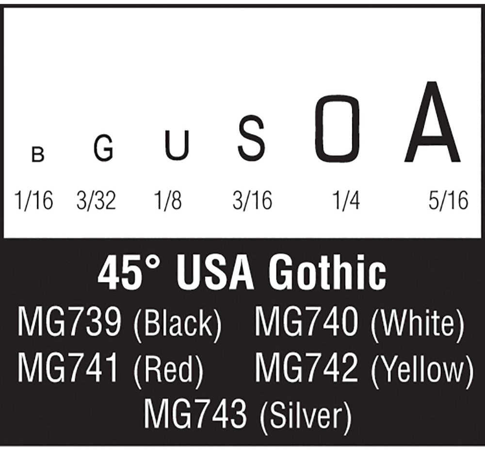 45° USA Gothic Red