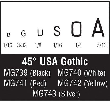 45° USA Gothic Red