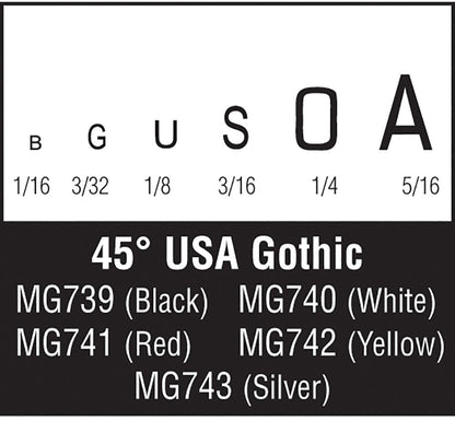 45° USA Gothic Silver