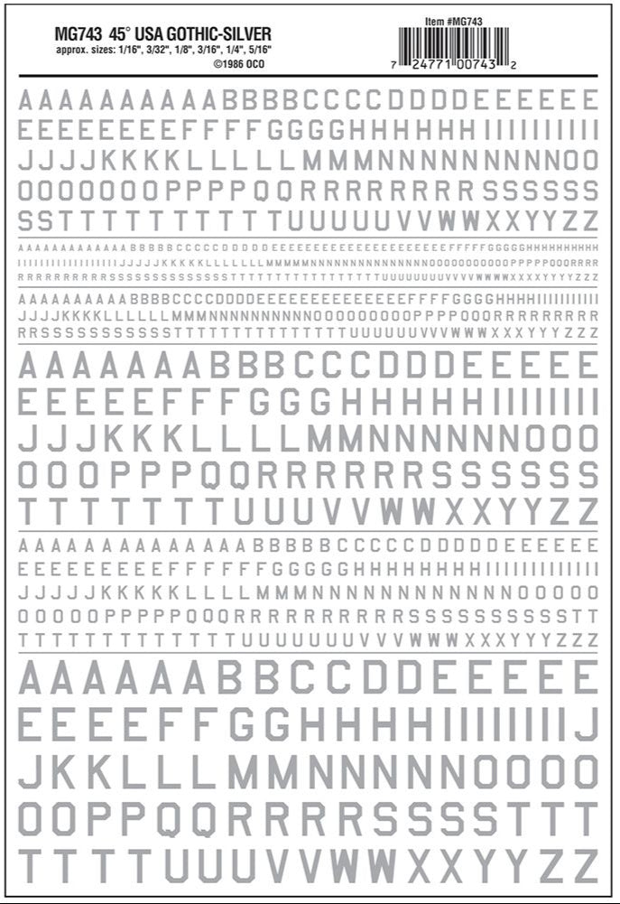 45° USA Gothic Silver
