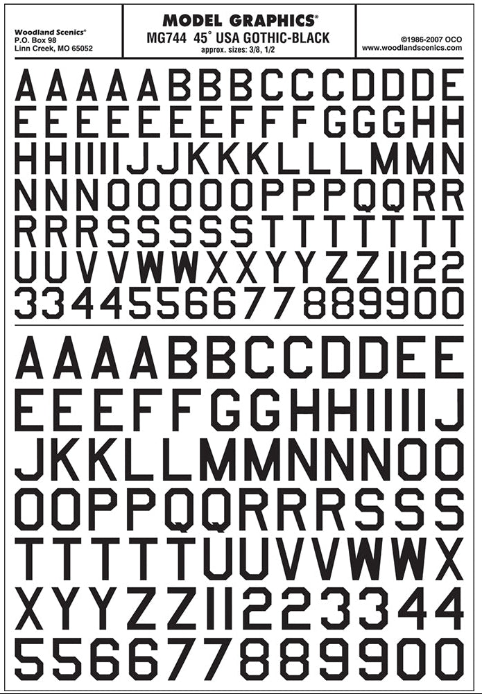 45° USA Gothic Black 3/8,1/2