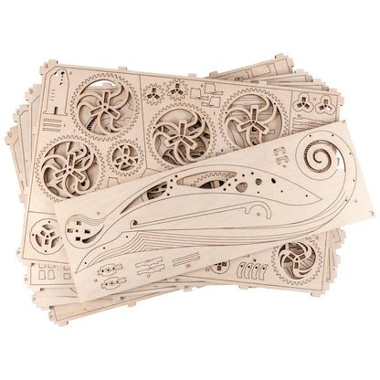 3D Wooden Clock Puzzle – Pendulum