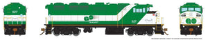 HO Scale F59PH - GO Transit (Experimental logo) #527