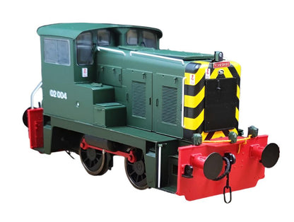 Class 02 BR Green 02004 (Wasp Stripes, no BR logo) Diesel Locomotive - Weathered