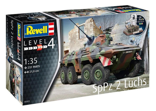 German SpPz2 Luchs & 3D Puzzle Diorama (1:35 Scale) Model Kit