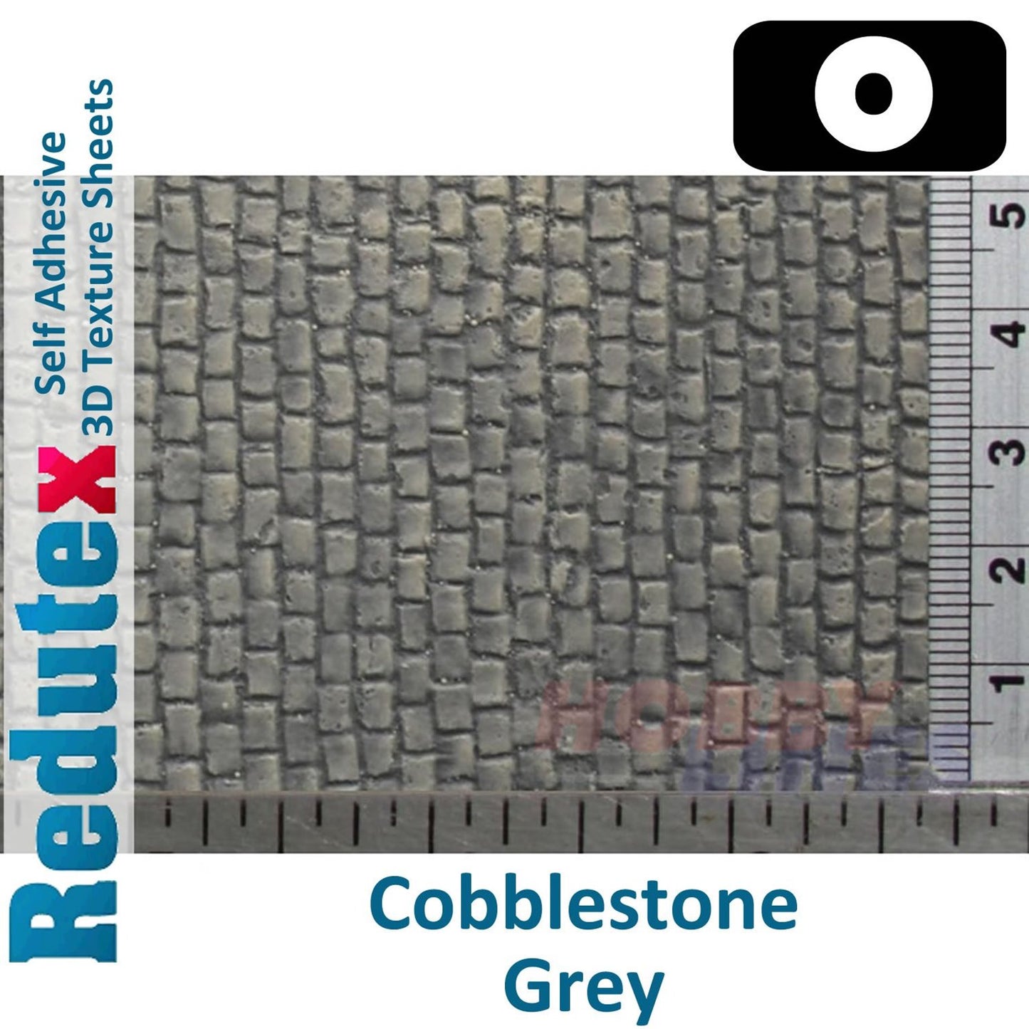 Cobblestone Grey O/1:43 Self Adhesive 3D Textured Sheet