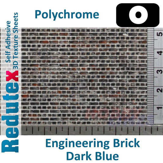 Engineering Brick  Dark Blue Polychrome O/1:43 3D Textured Sheet