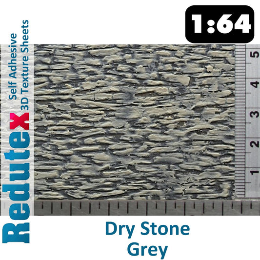 Dry Stone Grey Standard 1:64 S 3D Self Adhesive Texture Sheet